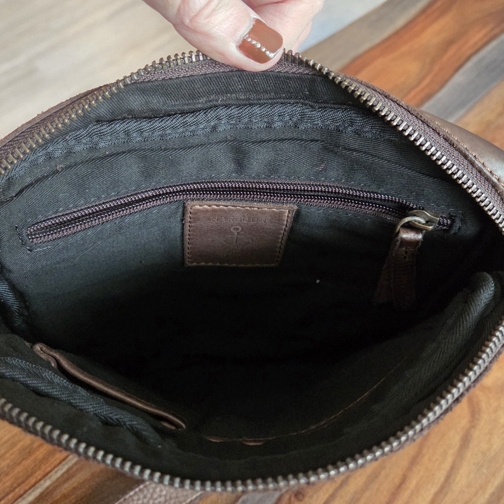 Magnetic Harbour 2nd Women's Chocolate Brown Leather Crossbody Bag Adjustable - Picture 5 of 14
